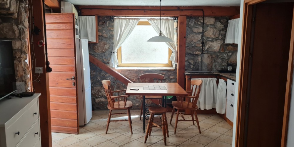 View of the kitchen and dining area 